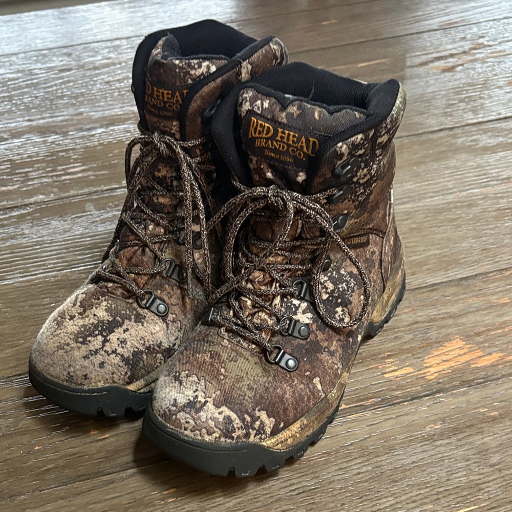 RedHead Kids' Camo Boots - Black and Brown
